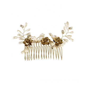 Hot sale fashionable flowers trendy handmade fancy women bling hair clips